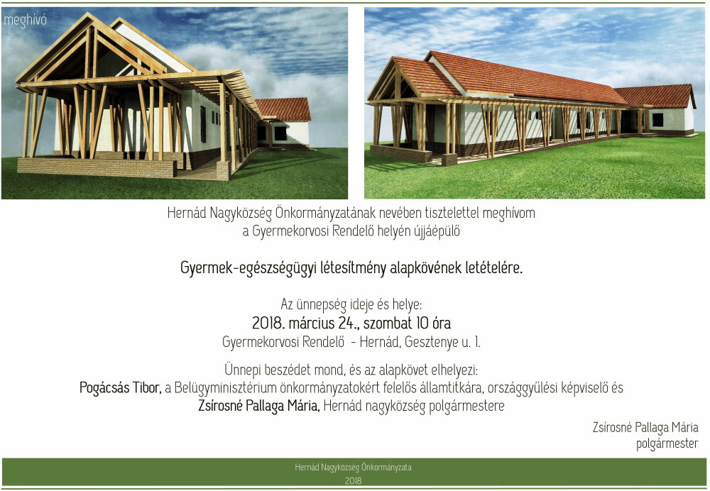 Gyermek-egészségügyi létesítmény alapkövének letétele