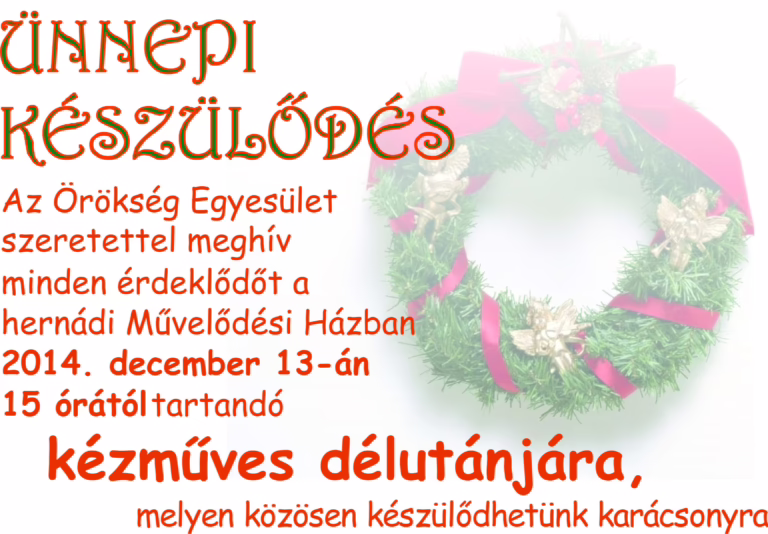 Karácsonyi készülődés a kézművesekkel
