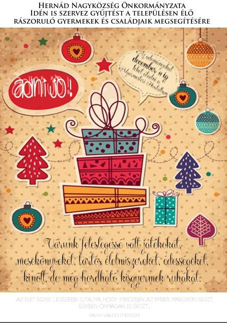 Adni jó! Gyűjtés a hernádi rászoruló családok részére