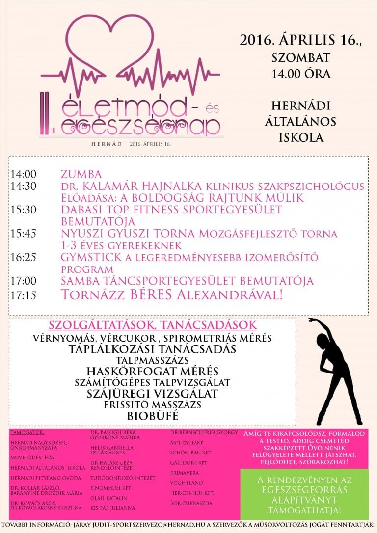 Várunk mindenkit a II. Egészségnapon!