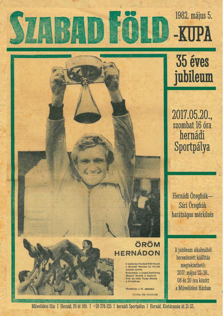 Harmincöt éve nyertük meg a Szabad Föld-kupát