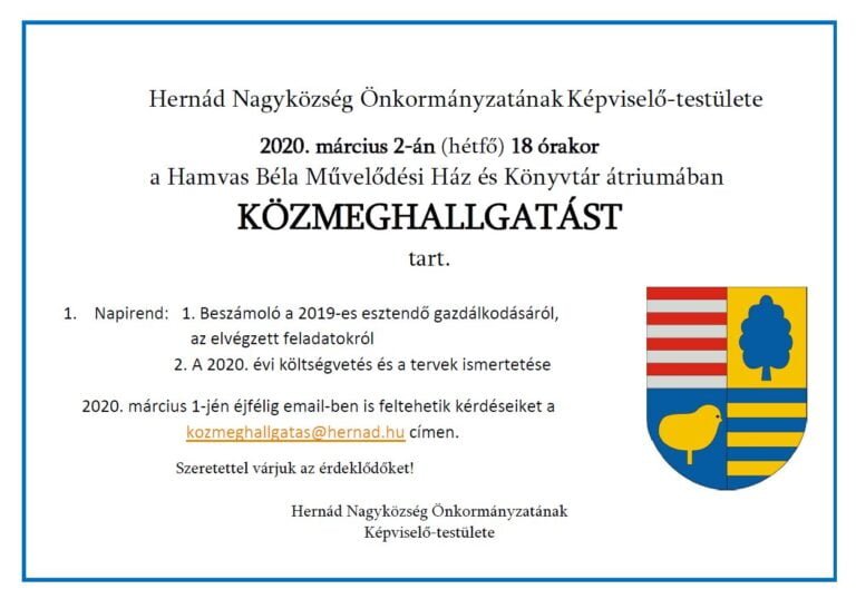 Közmeghallgatás 2020