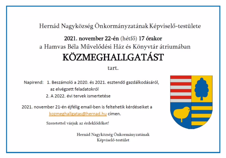 Közmeghallgatás 2021