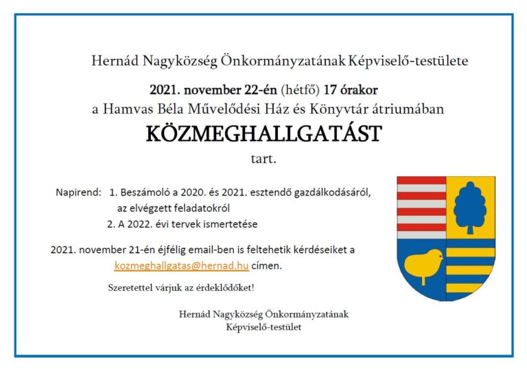 Közmeghallgatás 2021