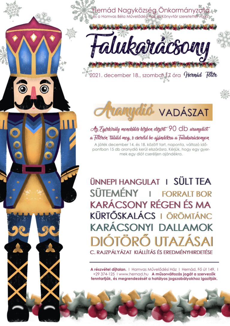 Falukarácsony Diótörővel és aranydió vadászattal