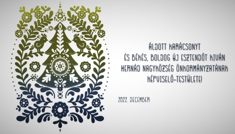 Áldott karácsonyt és boldog új esztendőt kívánunk!