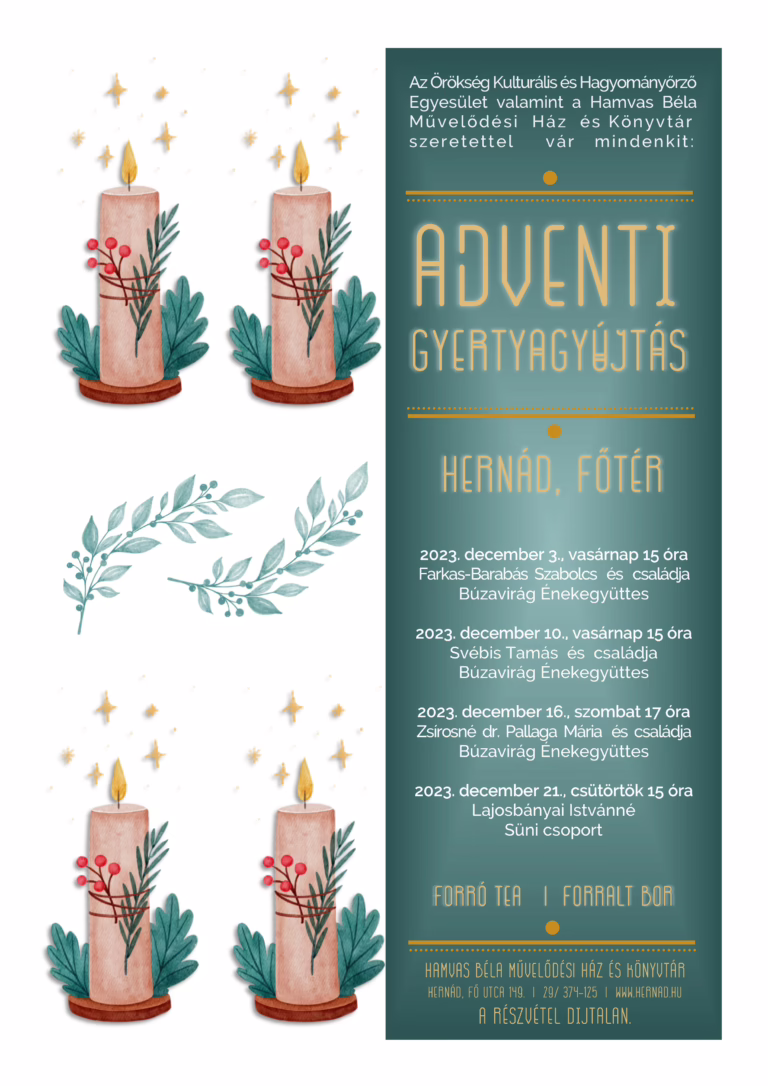 Gyertyagyújtások adventben