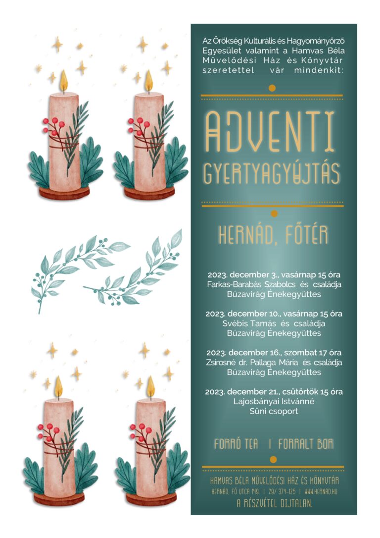 Gyertyagyújtások adventben