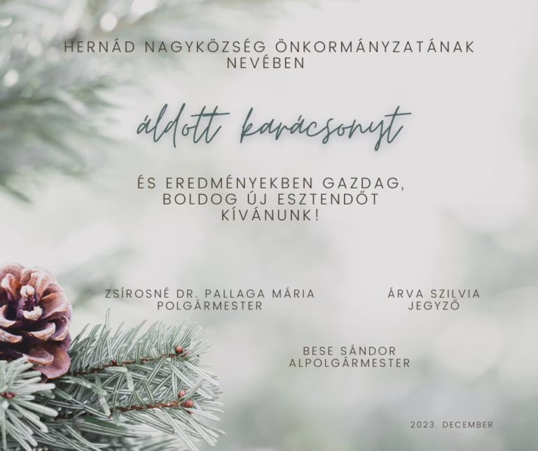 Áldott karácsonyt és boldog új esztendőt!