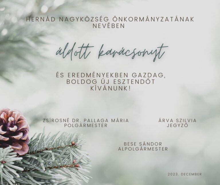 Áldott karácsonyt és boldog új esztendőt!