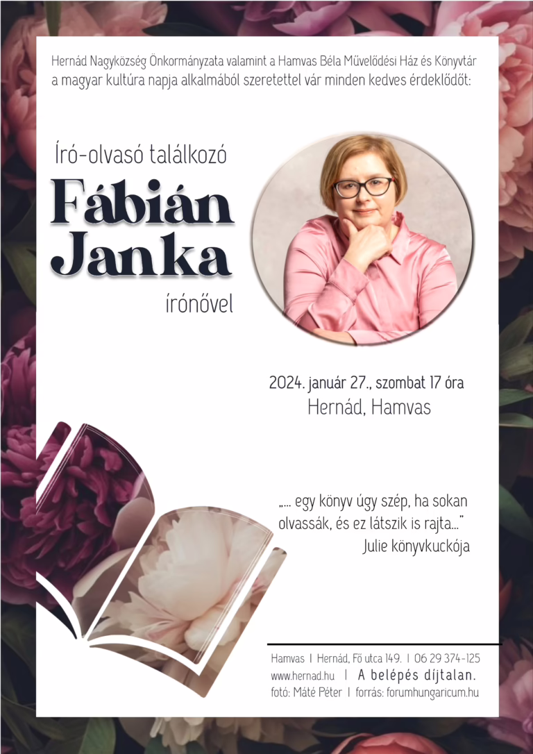 Író-olvasó találkozó Fábián Janka írónővel