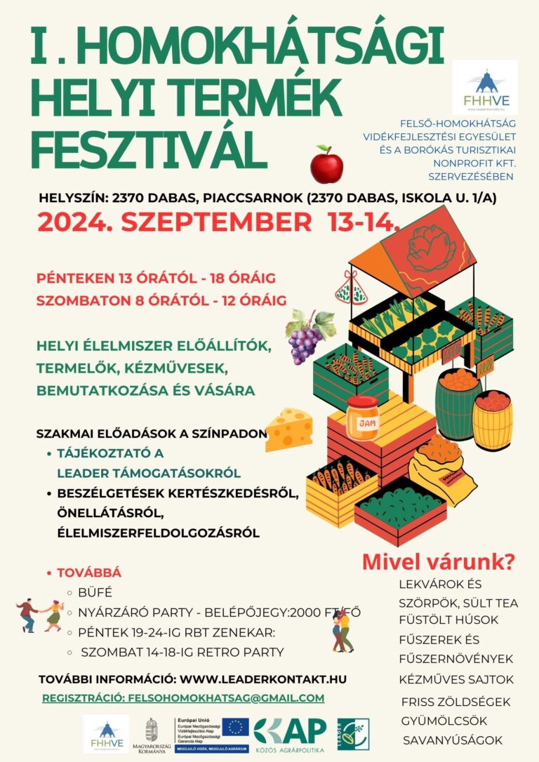 I. Homokhátsági Helyi Termék Fesztivál