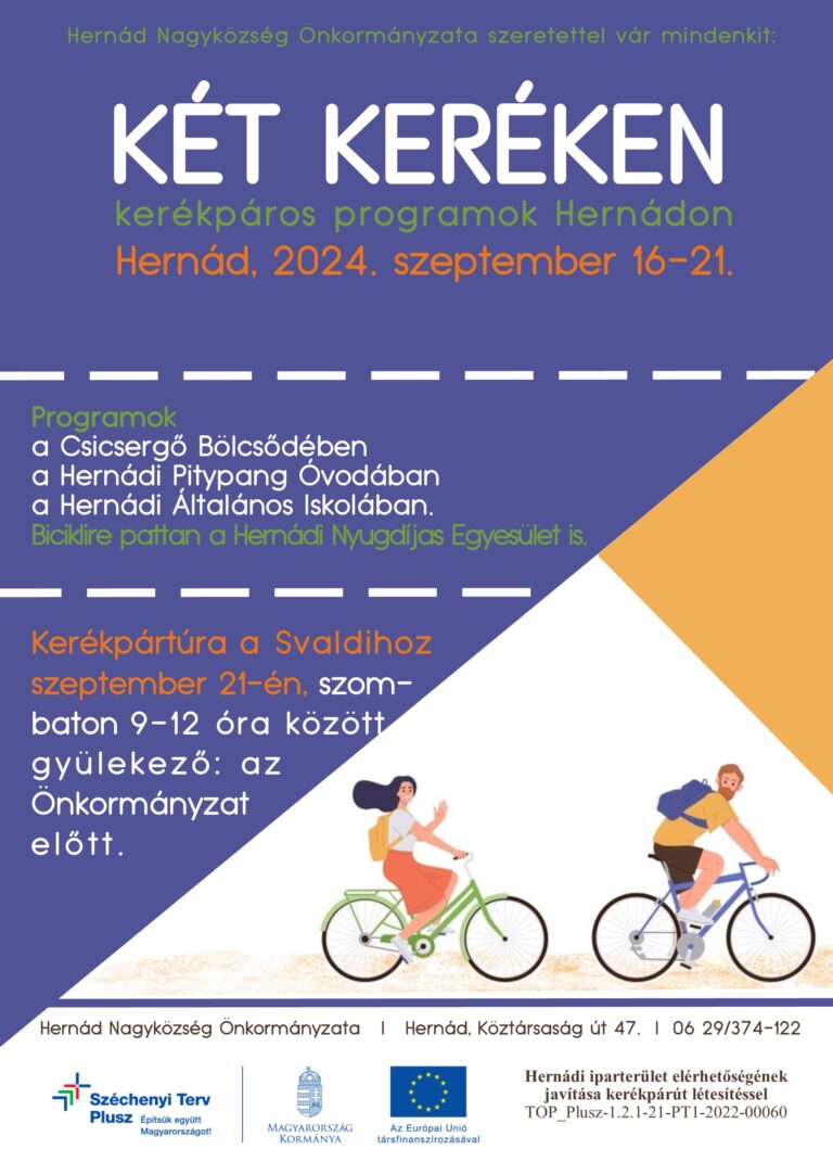Két keréken – kerékpáros programok Hernádon