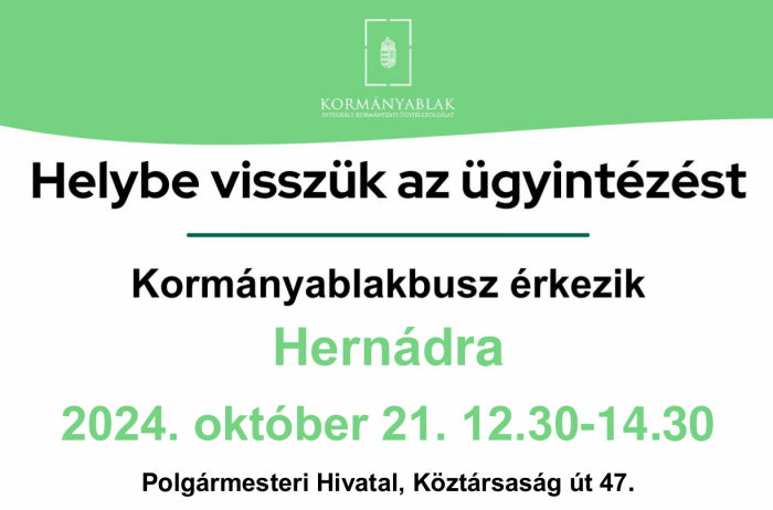 Kormányablakbusz újra Hernádon