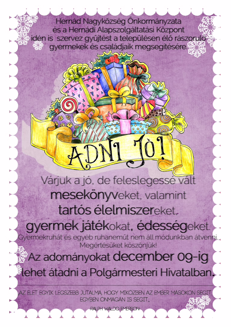 Adni jó! – adománygyűjtési akció 2024-ben is