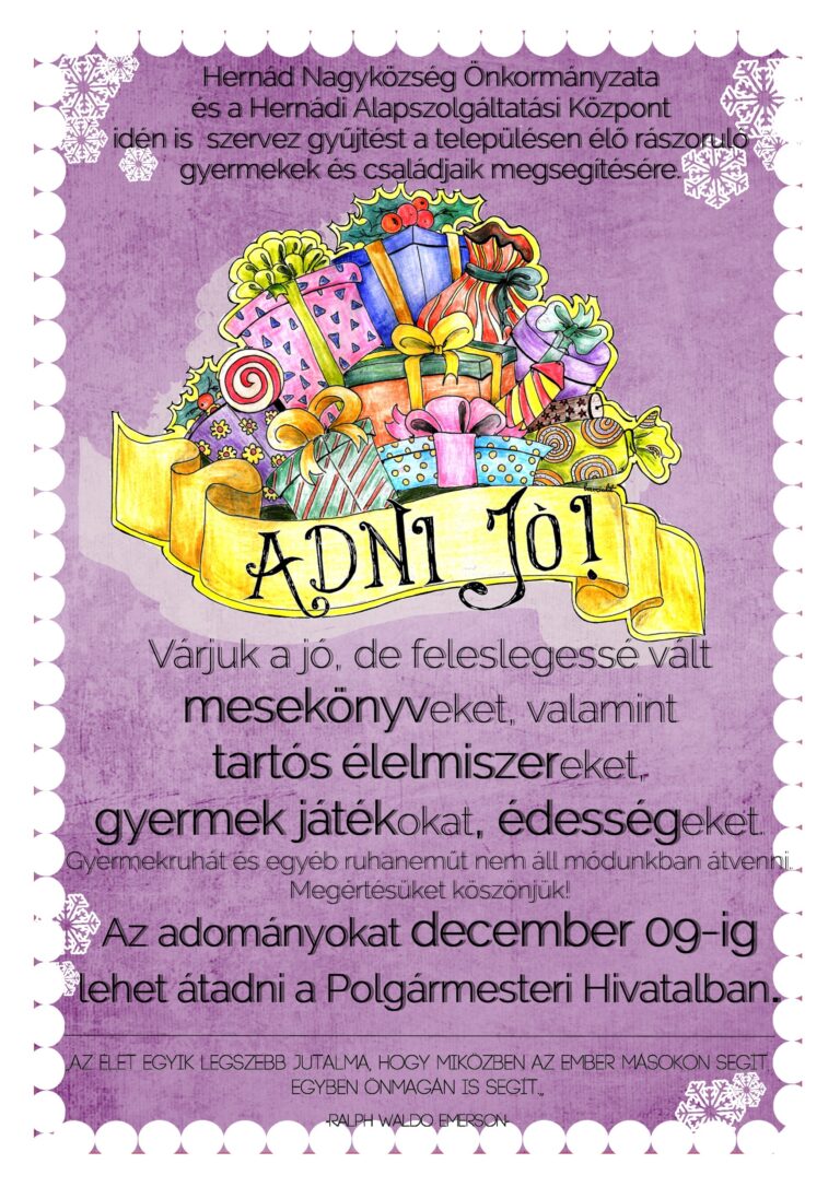 Adni jó! – adománygyűjtési akció 2024-ben is