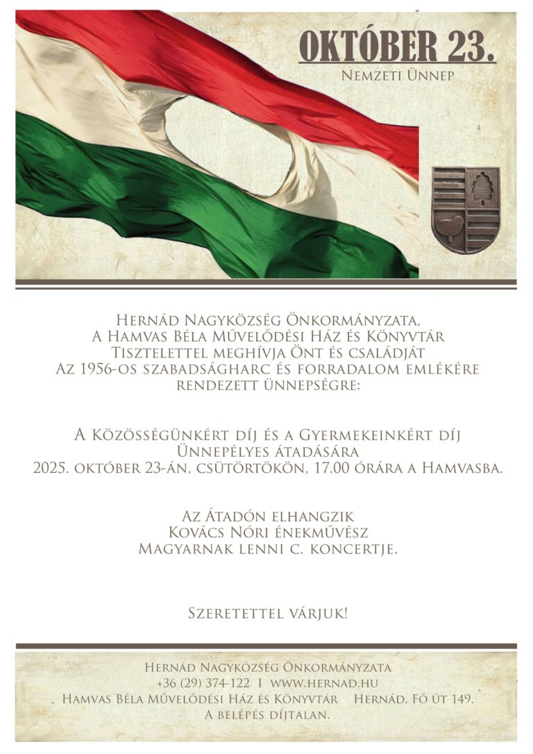 A község kitüntetéseinek átadása az 1956-os forradalom évfordulóján