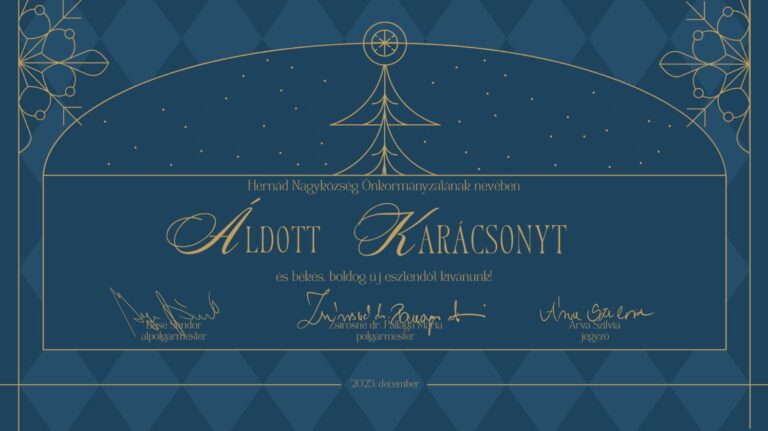 Áldott karácsonyt és boldog, új esztendőt!